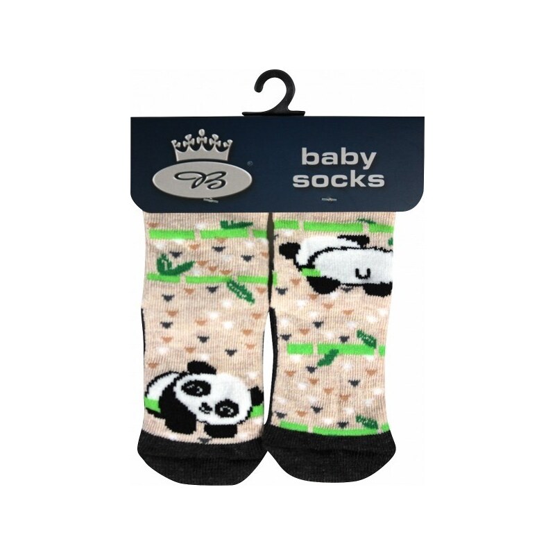 DORA ABS dojčenské veselé ponožky Boma - PANDA Mix farieb 14-17 1 pár 28516970