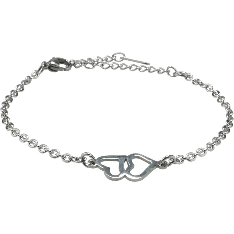 CITY STORM Dámsky strieborný náramok so srdiečkami z chirurgickej 66888853