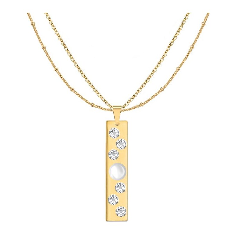 SWAROVSKI Elements Swarovski e. zlatý náhrdelník Patchwork s 28439330