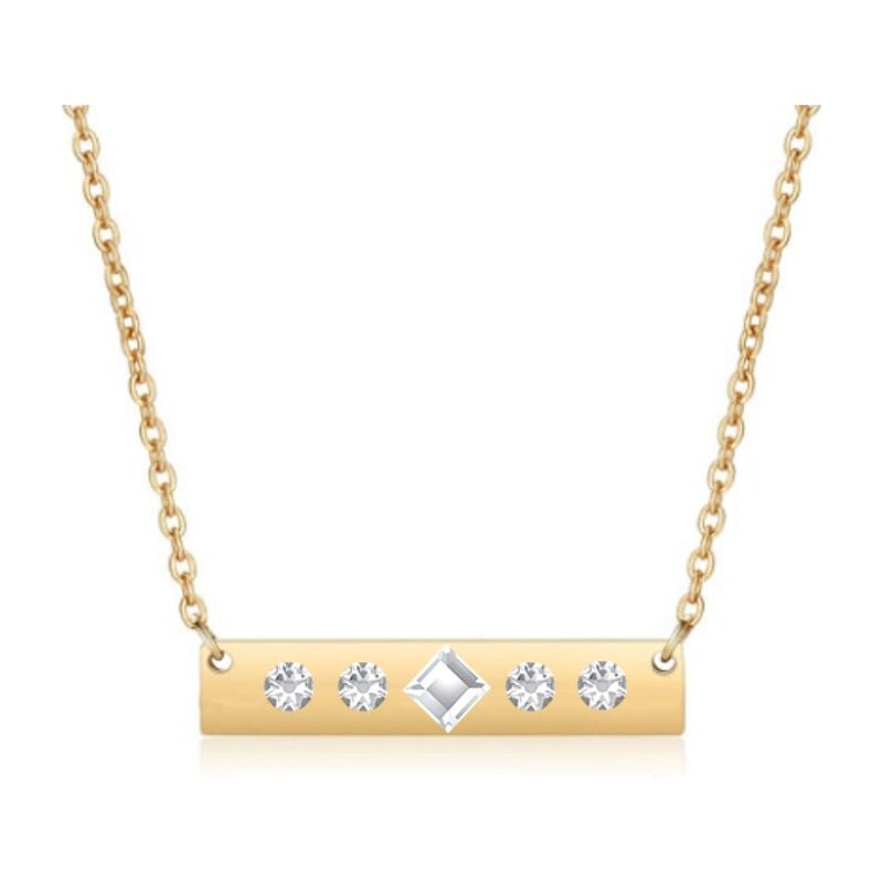 SWAROVSKI Elements Swarovski e. zlatý náhrdelník Patchwork s 28439323