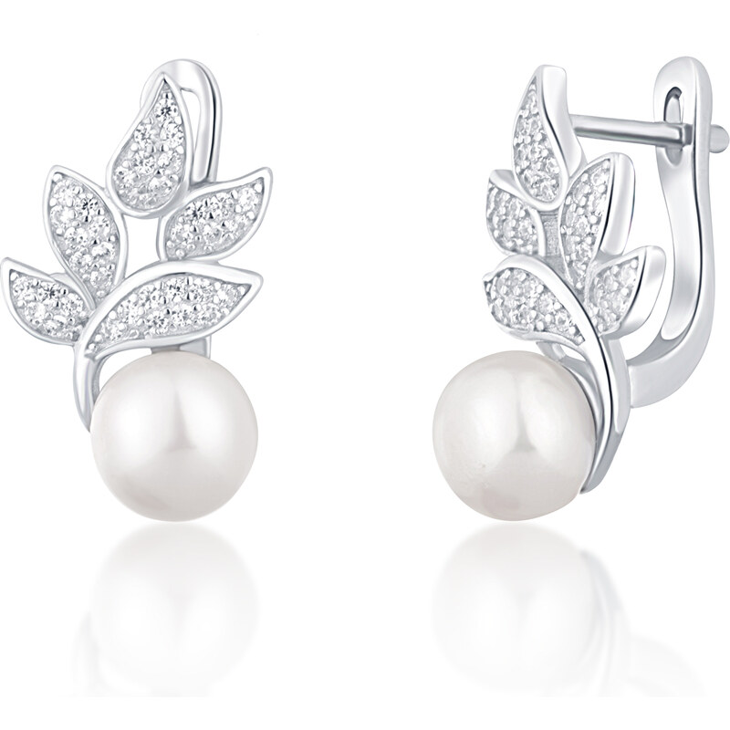 JwL Luxury Pearls Prekrásne strieborné náušnice s pravými perlami a 66581621