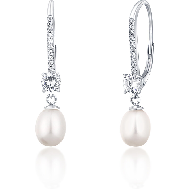 JwL Luxury Pearls Luxusné strieborné náušnice s pravými perlami JL0717 66582406