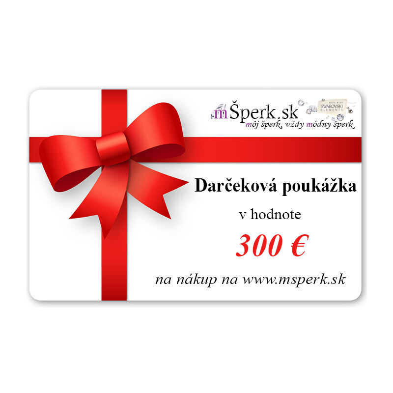 MSPERK Darčeková poukážka v hodnote 300€