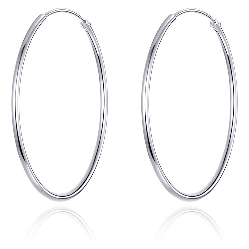 Emporial strieborné kruhové náušnice priemer 30 mm SCE710 55872049