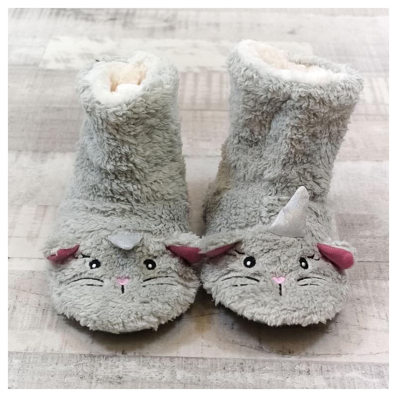 AURA.VIA Detské sivé papuče ARIANA 28470220