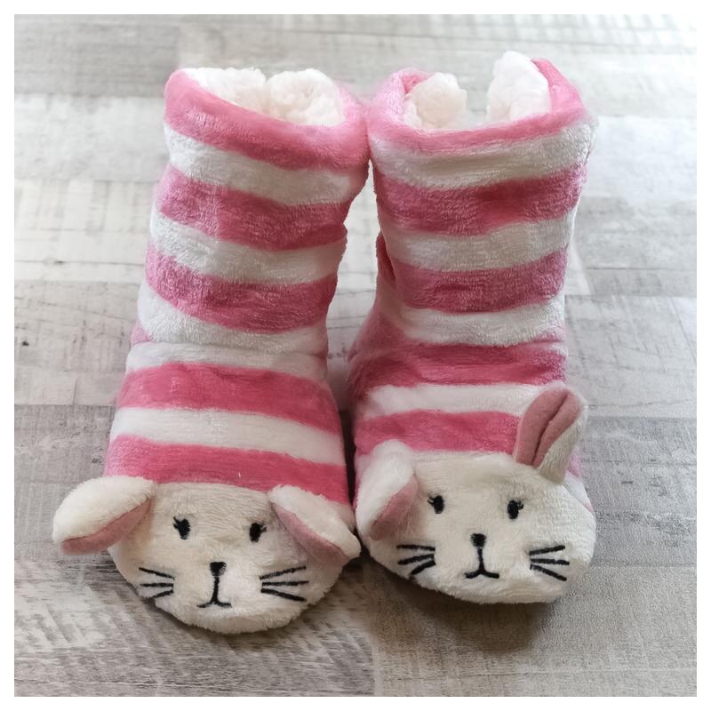 AURA.VIA Detské ružovobiele papuče KAI 28470225