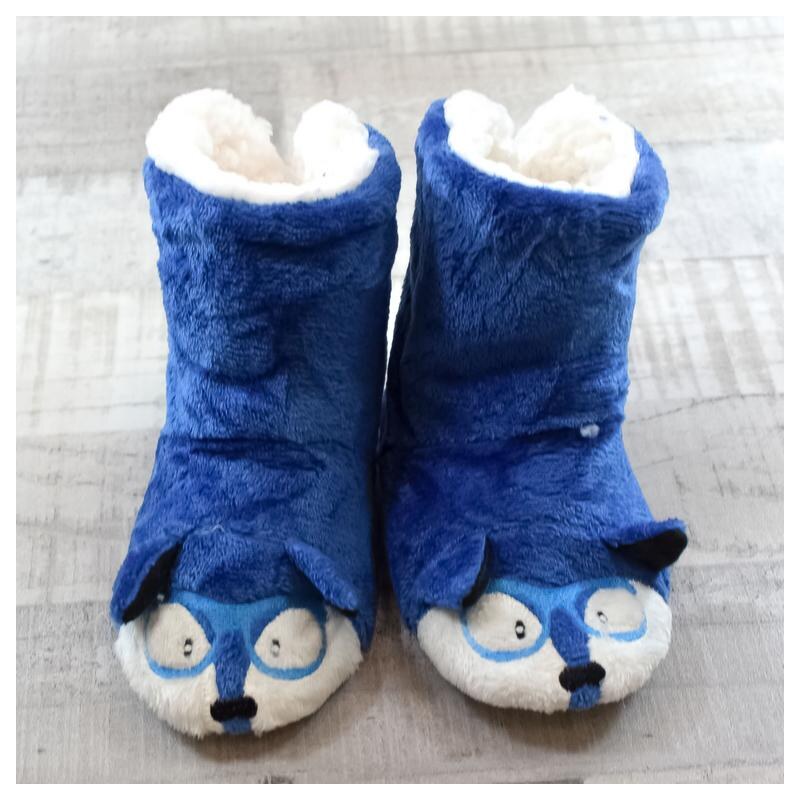 AURA.VIA Detské modré papuče MONKY 60142426