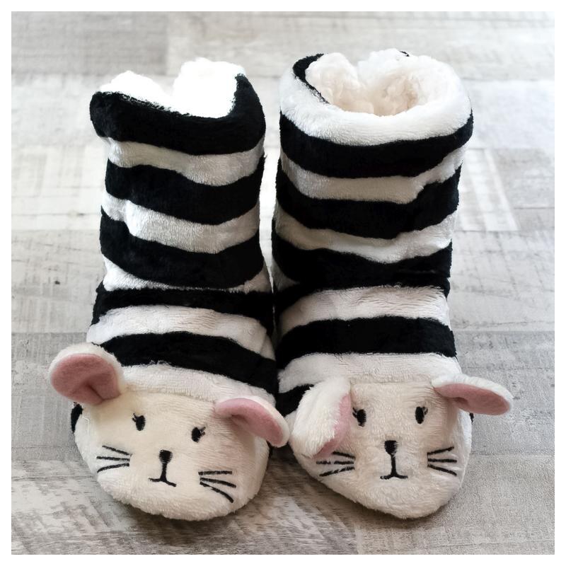 AURA.VIA Detské čiernobiele papuče KAI 28470227