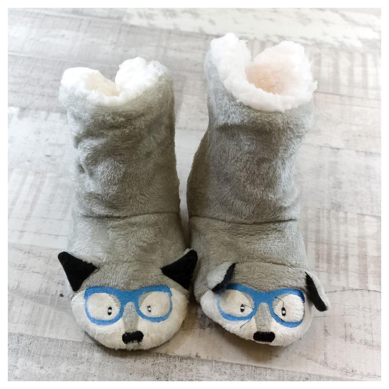 AURA.VIA Detské sivé papuče MONKY 28470228