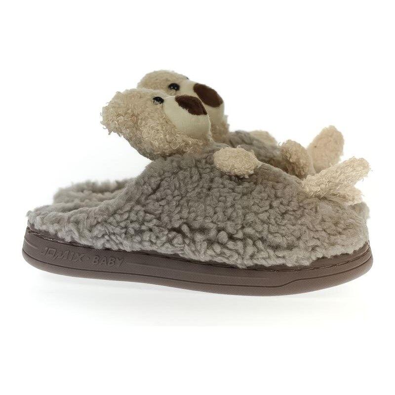 JOHN-C Detské hnedé papuče BRUM 28470345