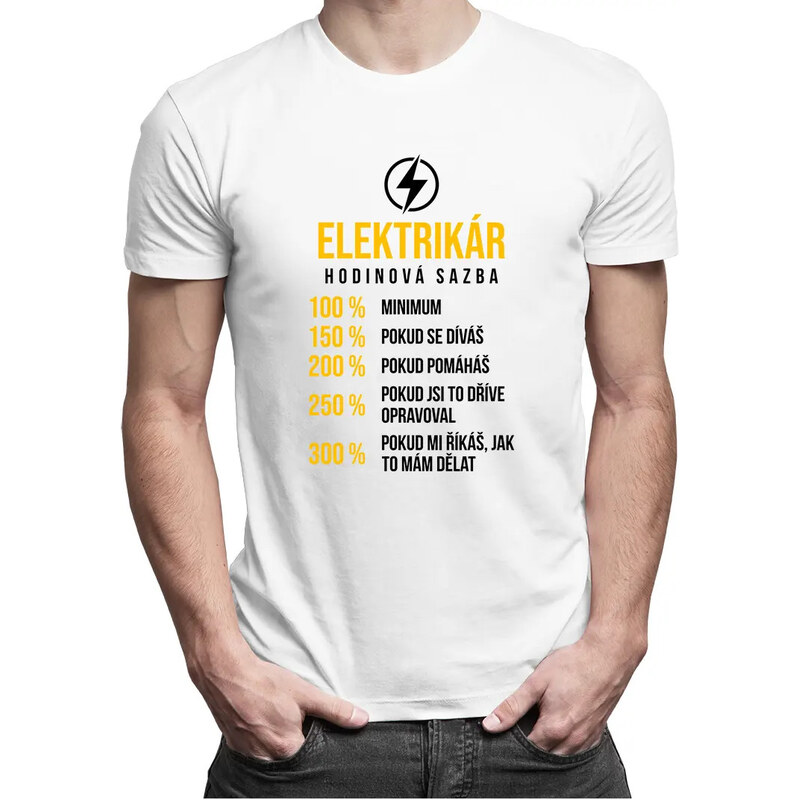E-shop Garibald Elektrikár - hodinová sadzba v2 - pánske tričko s
