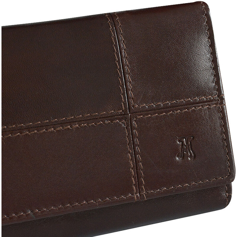 Mercucio Hnedá dámska peňaženka z kvalitnej kože stredných rozmerov