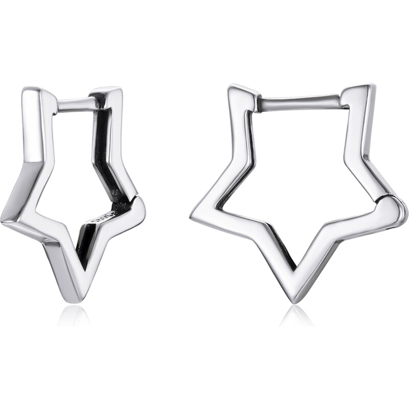 Emporial strieborné náušnice Hviezdne krúžky SCE1136 55872047