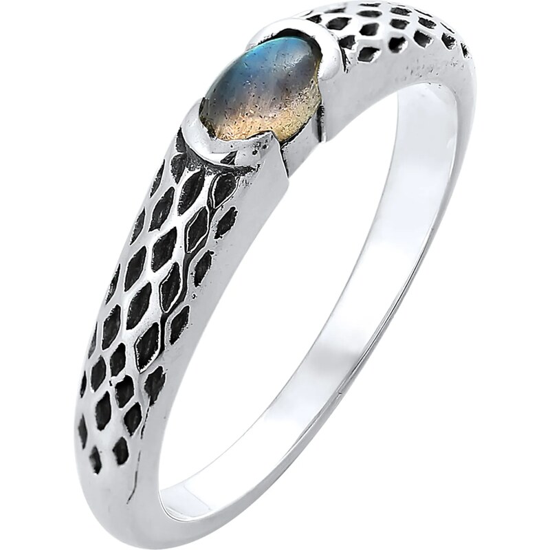 KUZZOI Prsteň petrolejová / čierna / strieborná 54227824