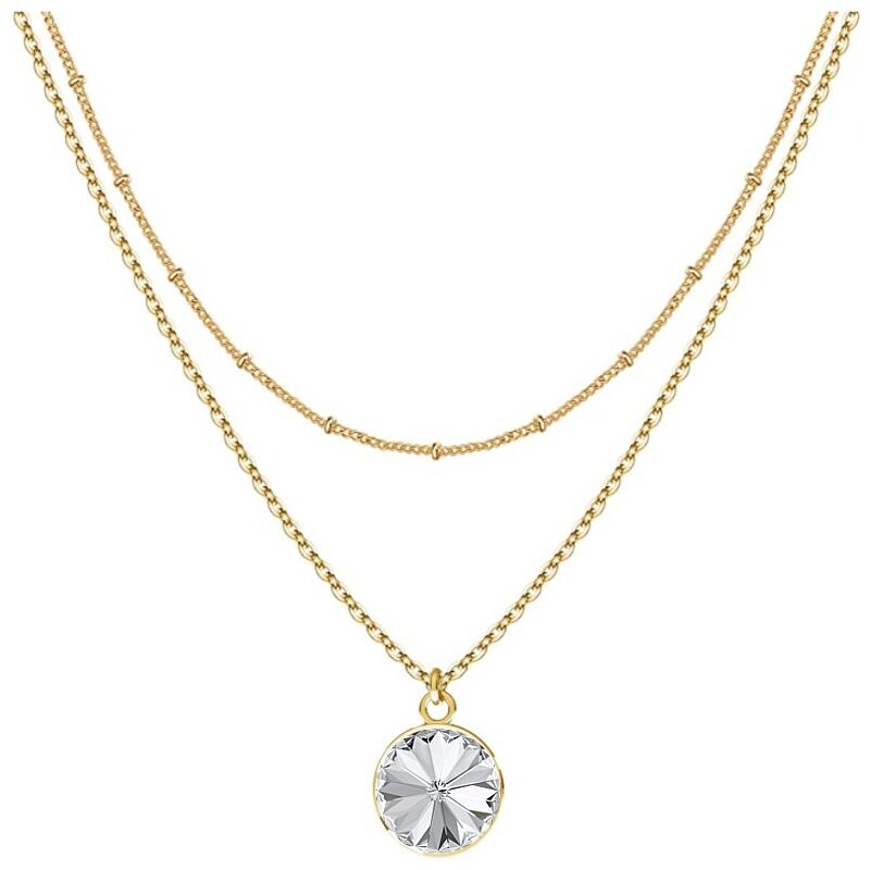 SWAROVSKI Elements Swarovski e. dvojitý zlatý náhrdelník Rondo sen6019 27477326