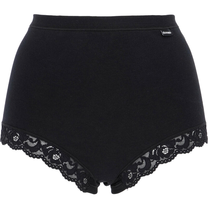 Glara Čipkované bavlnené nohavičky s extra vysokým pásom 36988829