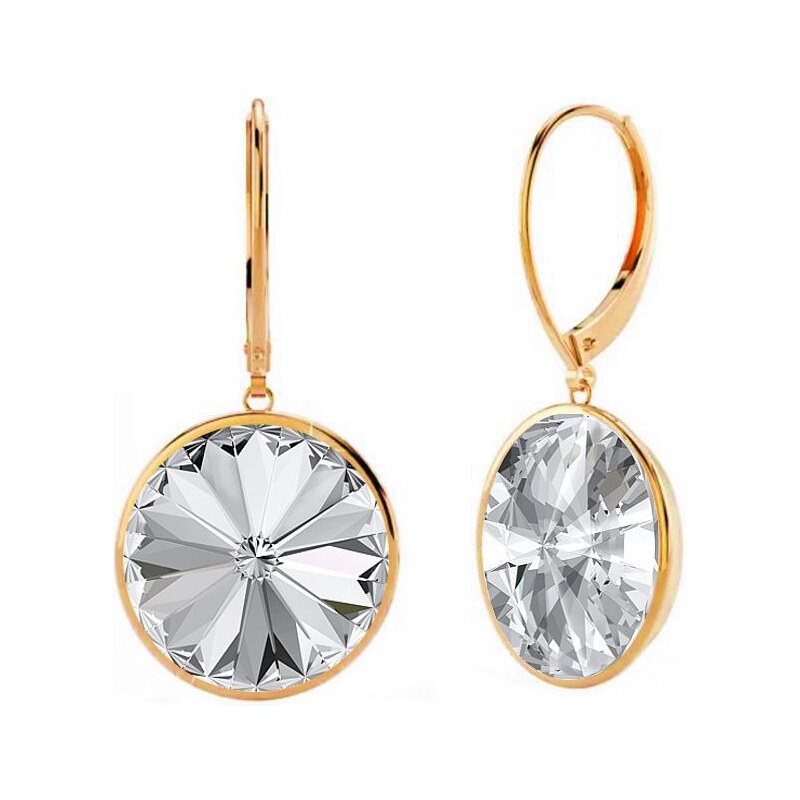 SWAROVSKI Elements Swarovski e. zlaté visiace náušnice Madame see3584 27477343