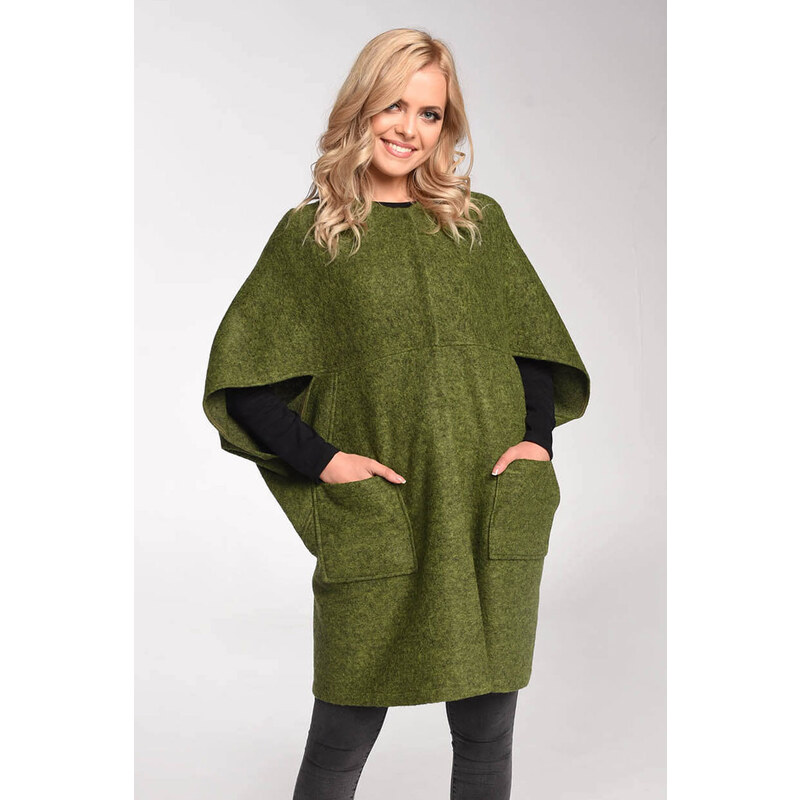 Glara Dámske vlnené pončo 28636009