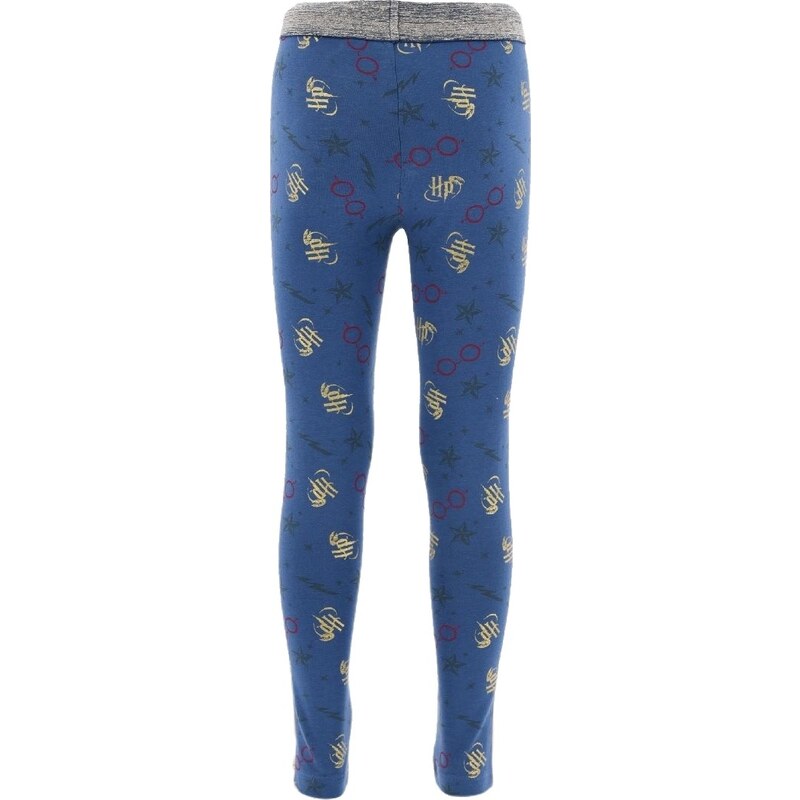 Modré dievčenské legíny so vzorom Harry Potter 28571805