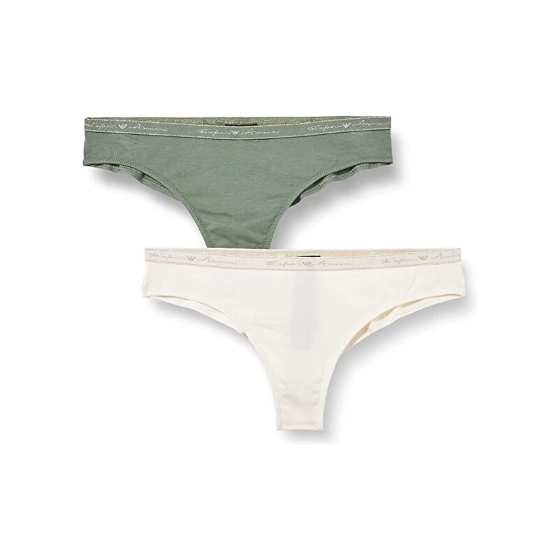 Dámske brazílske nohavičky 2 pack 163337 1A223 - 75910 - zelená/biela 28576174