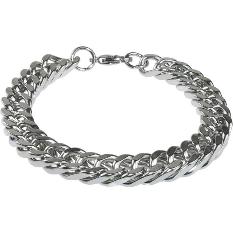 CITY STORM Pánsky retiazkový mohutny náramok v striebornom prevedení - 66889111