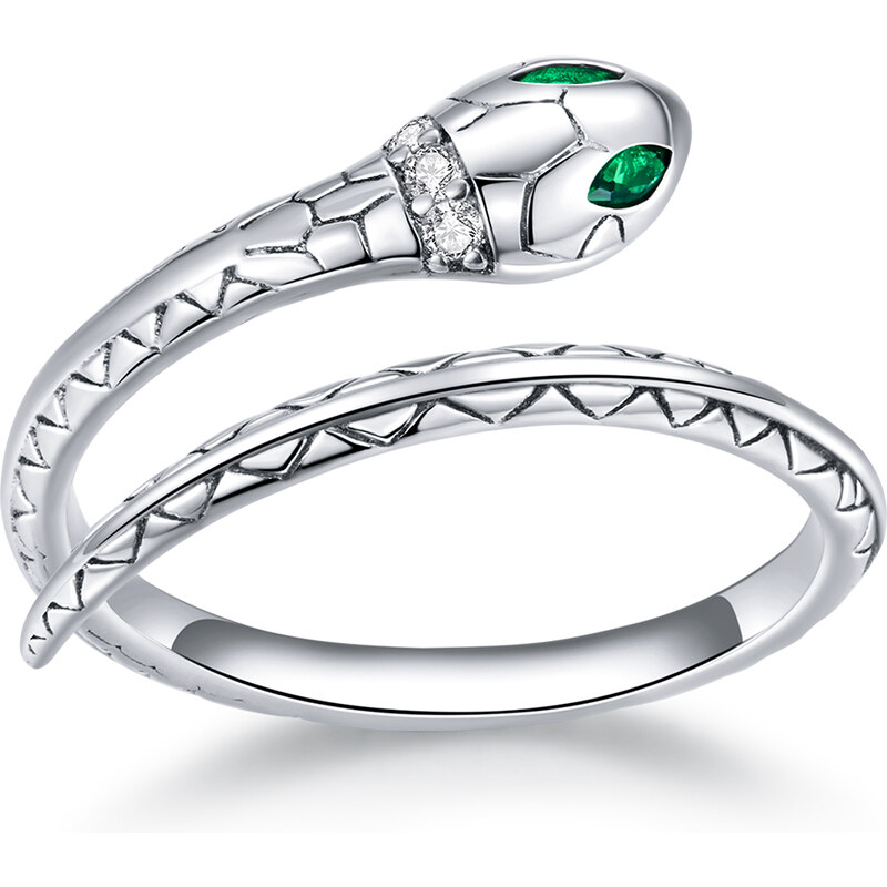 Emporial strieborný nastaviteľný prsteň Rozprávkový had 41531079