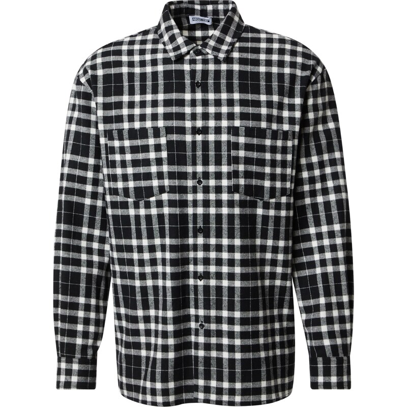 ABOUT YOU Limited Košeľa Kadir čierna / biela 56679007