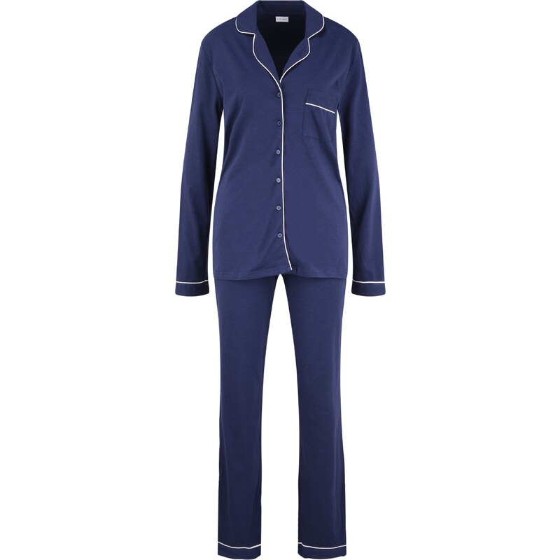 LASCANA Pyžamo námornícka modrá / biela 54225641