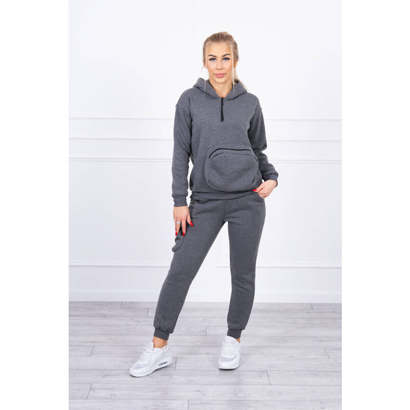 MladaModa Zateplená tepláková súprava s veľkým vreckom model 9324 28959355