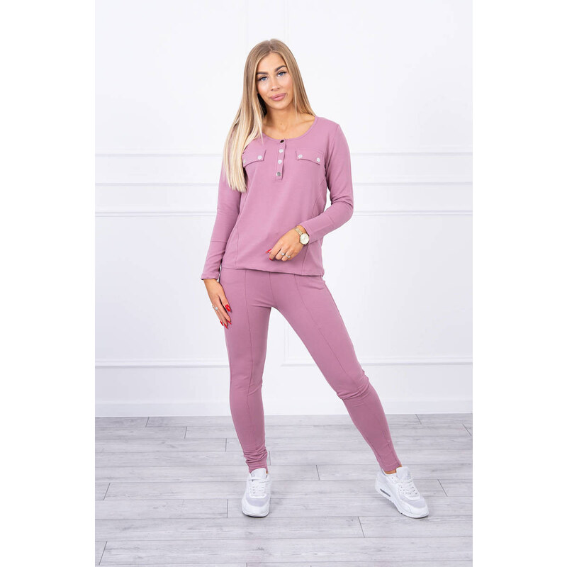 MladaModa Tepláková súprava z ozdobnými kovovými patentkami model 3D 28959364