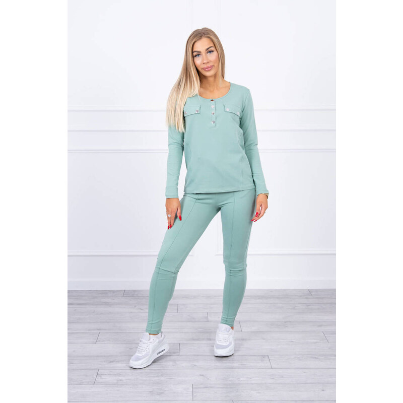 MladaModa Tepláková súprava z ozdobnými kovovými patentkami model 3D 28959370