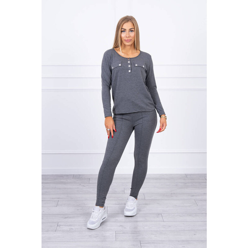 MladaModa Tepláková súprava z ozdobnými kovovými patentkami model 3D 28959373