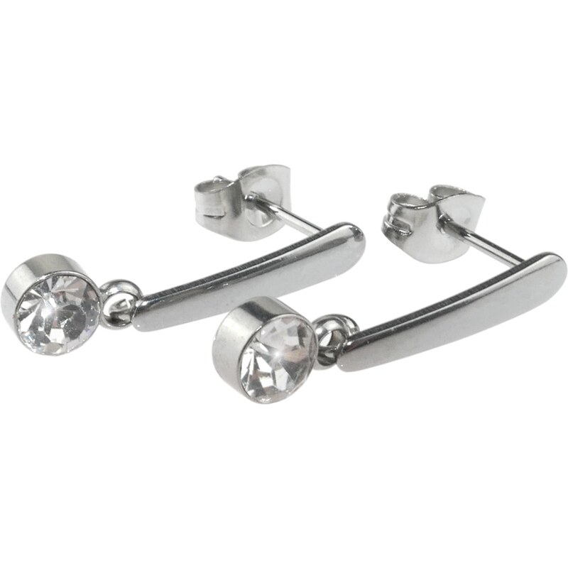 CITY STORM Dámske oceľové náušnice visiace s čírym očkom 66853584