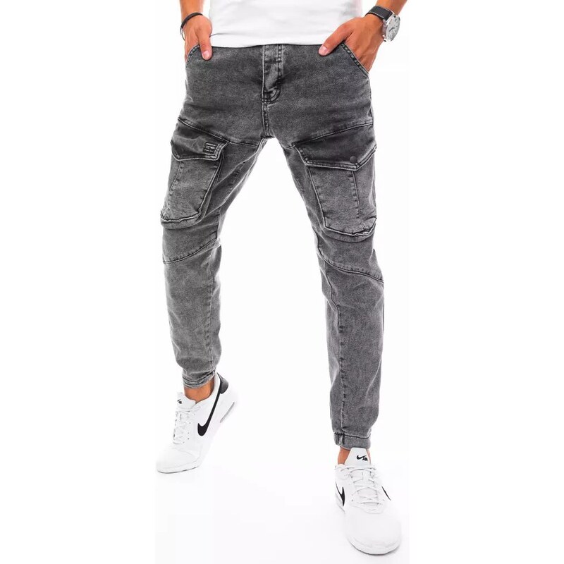 Buďchlap Tmavošedé štýlové kapsáčové rifle 28653915