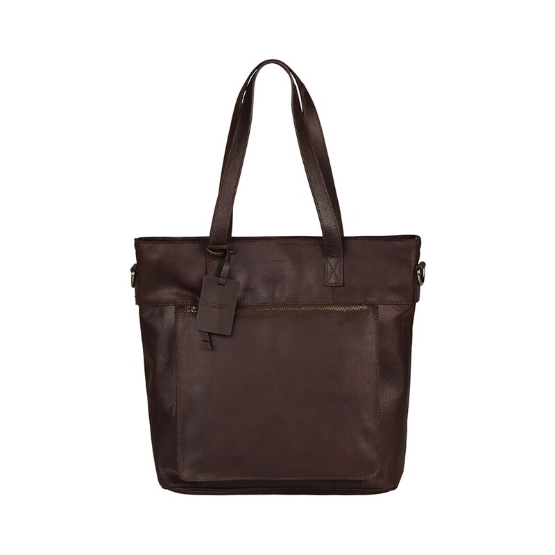 BURKELY Dámska kožená taška na notebook Burkely Fabio tm. hnědá 28748455