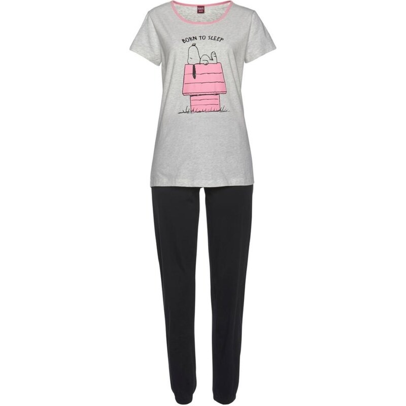 PEANUTS Pyžamo sivá / ružová / čierna 68414229