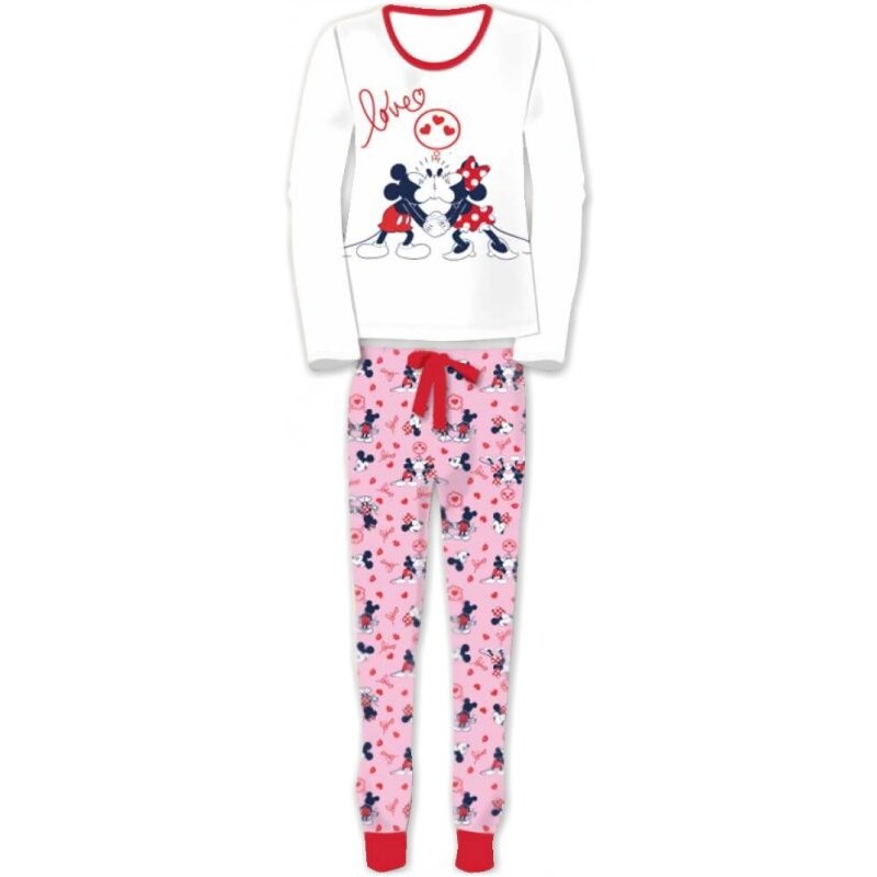 Setino Dámske dlhé bavlnené pyžamo Minnie & Mickey Mouse - Disney