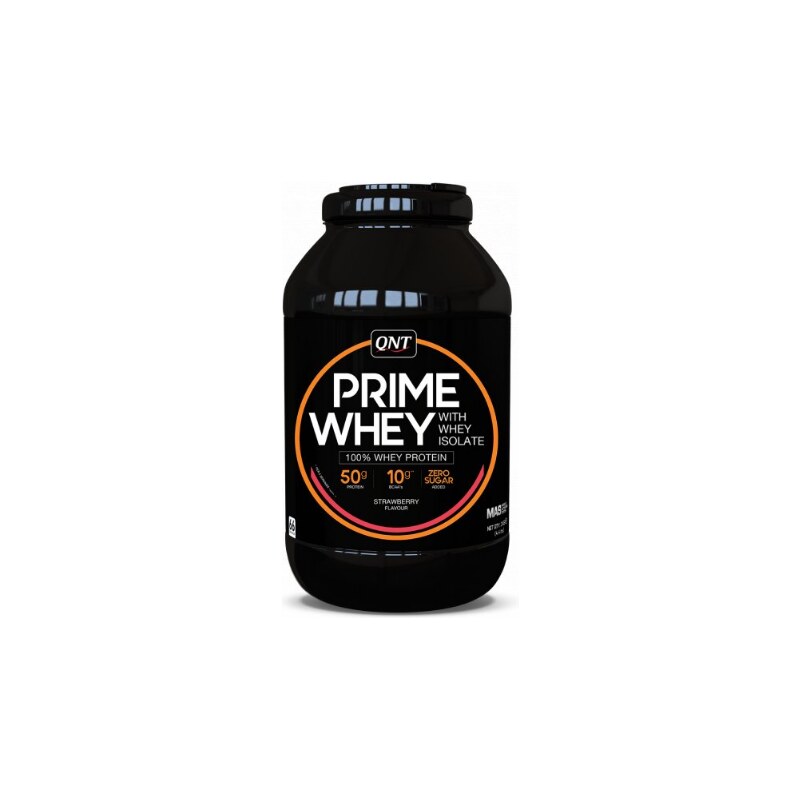Proteínové prášky QNT PRIME WHEY- 100 % Whey Isolate & Concentrate Blend 2 kg Strawberry mas0039