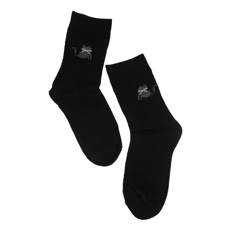 AURA.VIA Dámske čierne ponožky VIOLA 28784680