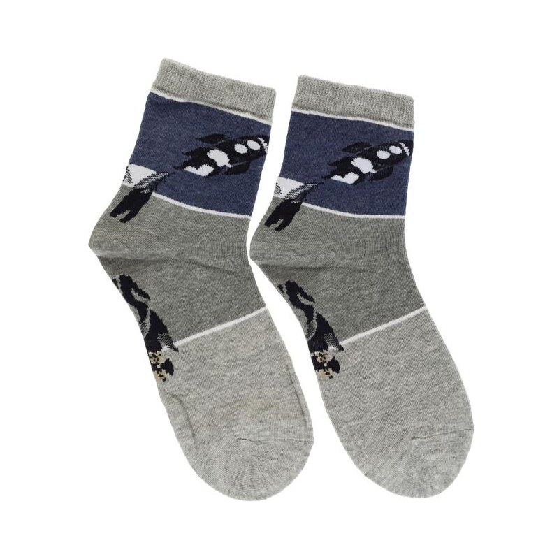 AURA.VIA Detské sivo-modré ponožky GALAXY 28784710