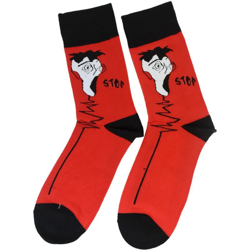 AURA.VIA Pánske červené ponožky CIRO