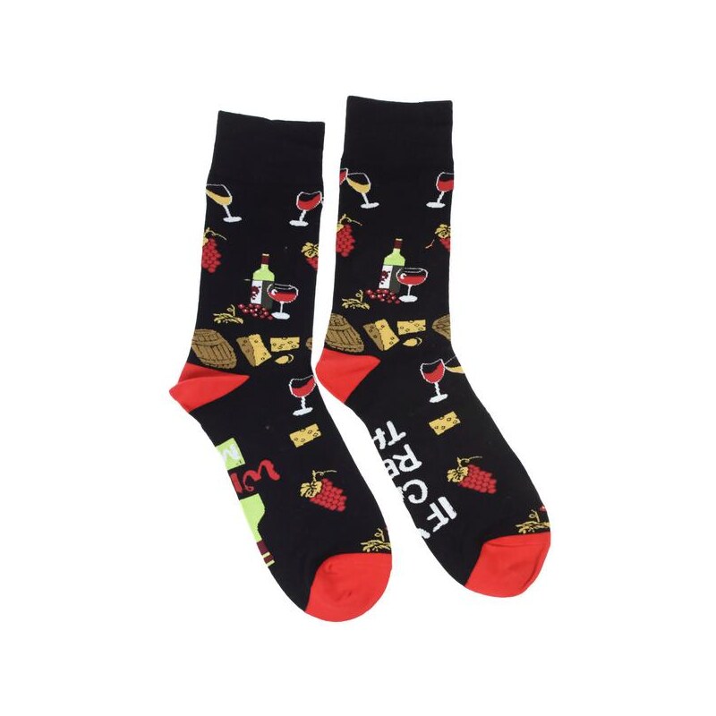 AURA.VIA Pánske čierne ponožky KAJO