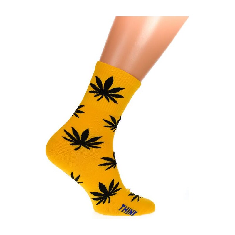 AURA.VIA Pánske žlté ponožky DENY 28784816