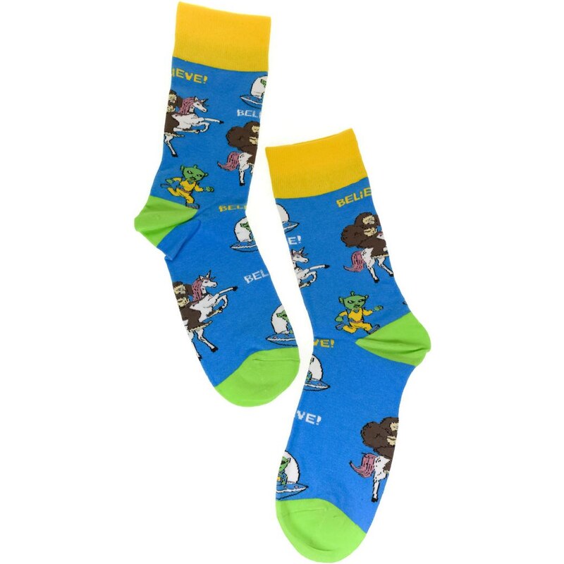 AURA.VIA Pánske žlto-modré ponožky BELIE