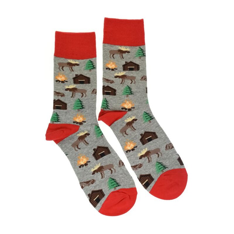 AURA.VIA Pánske červené ponožky BELIE 28784820