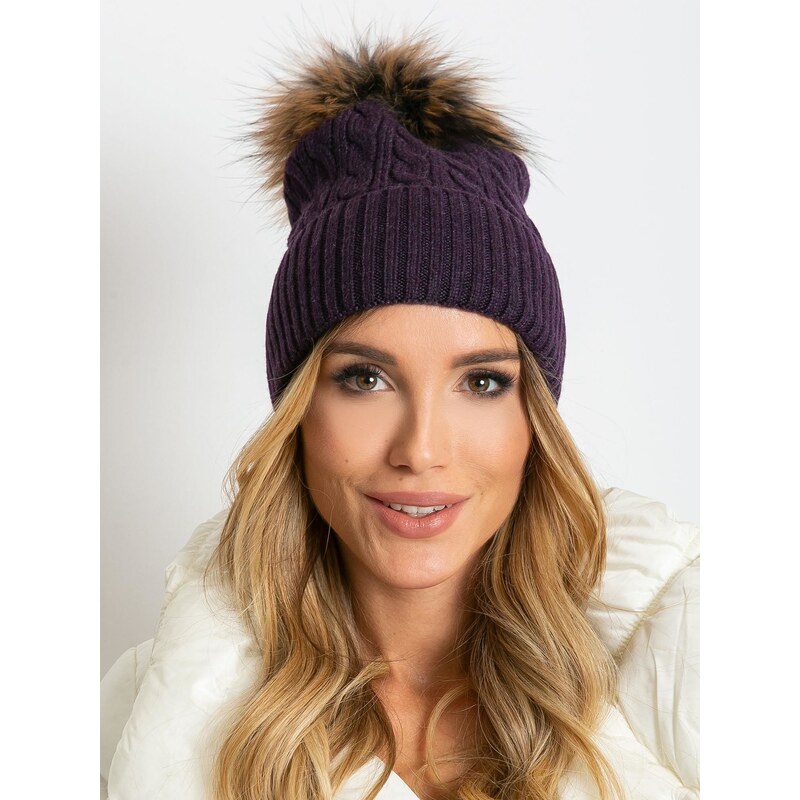 Wool Fashion Italia Cap-AT-CZ-173501.44-Dark Purple 64681818