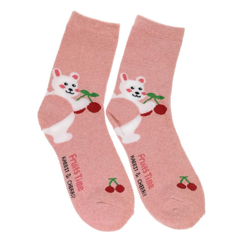 AURA.VIA Thermo ružové ponožky CHERRY 28809424