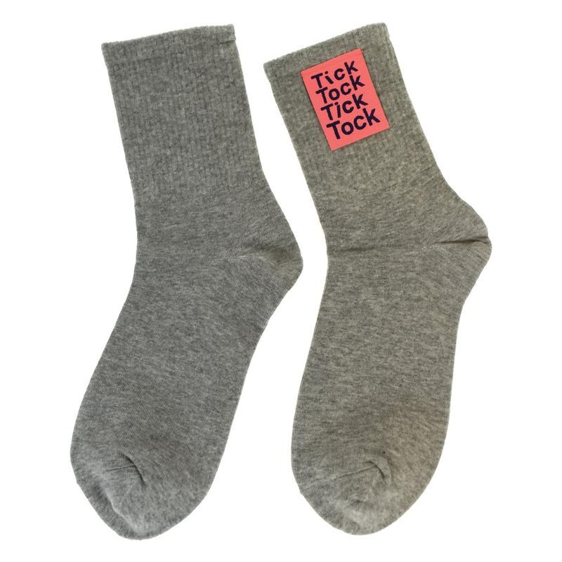 AURA.VIA Dámske sivé ponožky TICK/TOCK 28809437