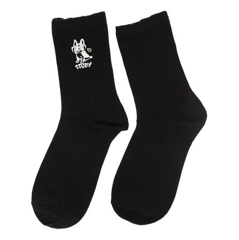 AURA.VIA Dámske čierne ponožky STUDY 28809439