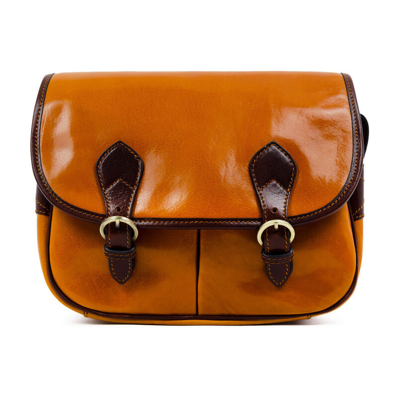 Glara Kožená kabelka messenger Premium 29105034